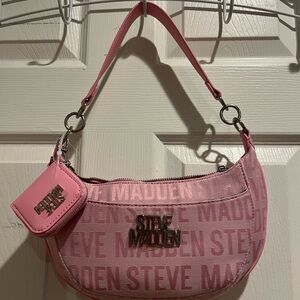 Steve Madden Pink Logo Shoulder Bag